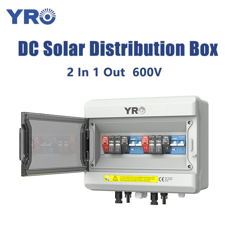 2 in 1 uit 600V zonnedistributiebox
