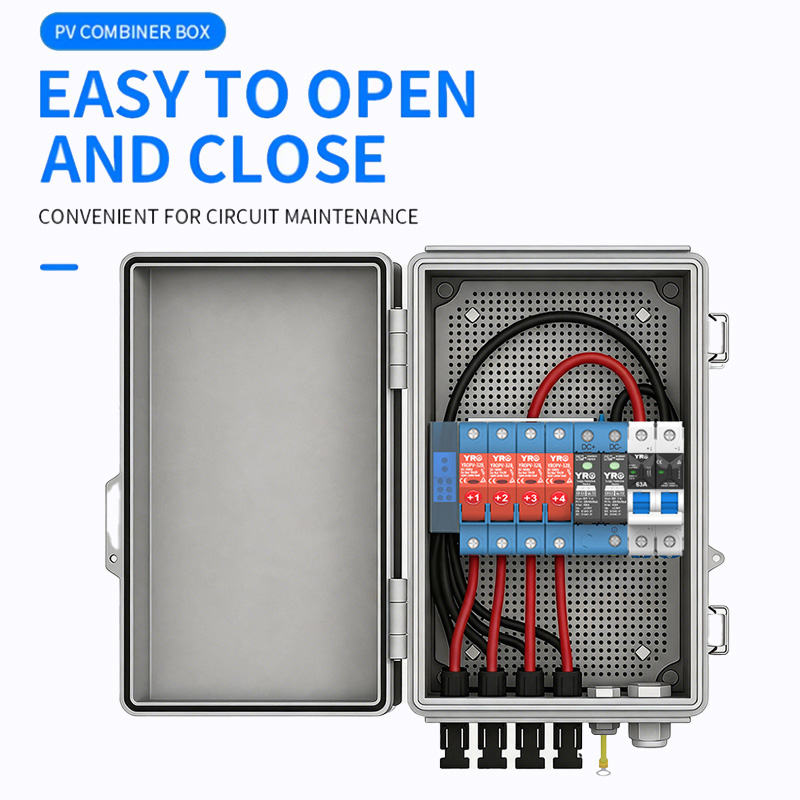 Hoeveel PV-strings kunnen worden aangesloten op een 4 in 1 uit 500 V DC ABS-verdeelkast?