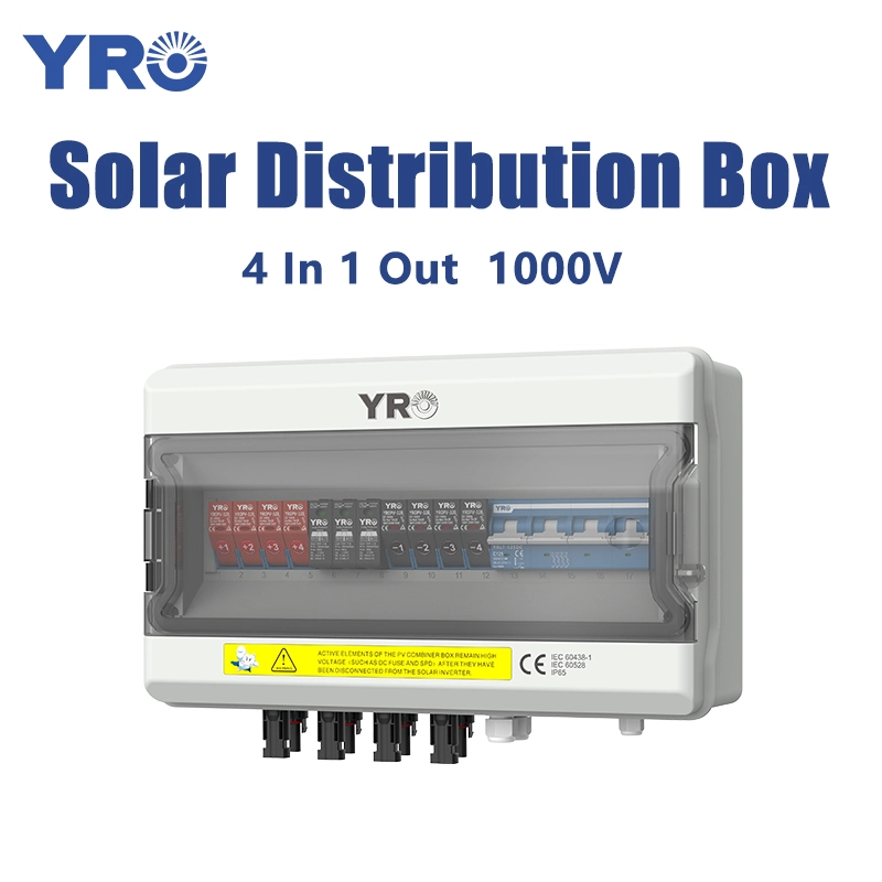 4 in 1 uit 1000V DC Solar Distribution Box