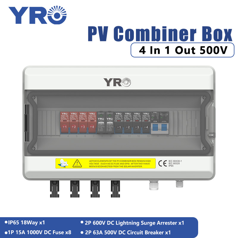 4 in 1 uit 500V DC zonne-energieverdeelkast