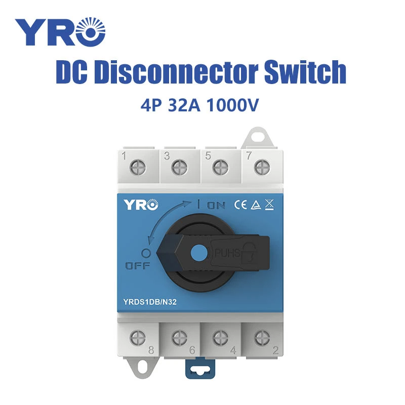 4p 32a 1000V DC Blue Disconnector -schakelaar